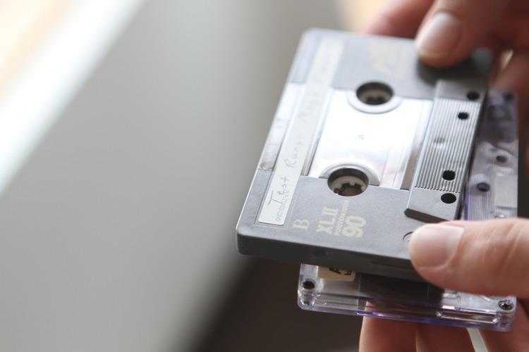 A cassette tape that's about to be digitized.