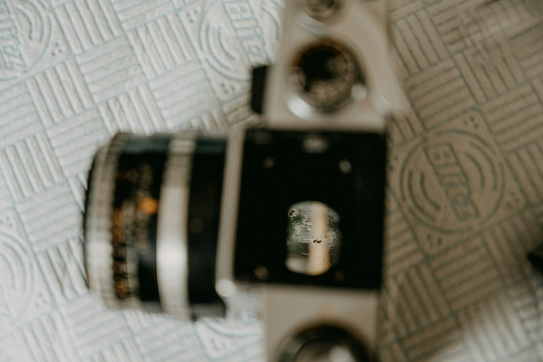 Vintage camera on a table