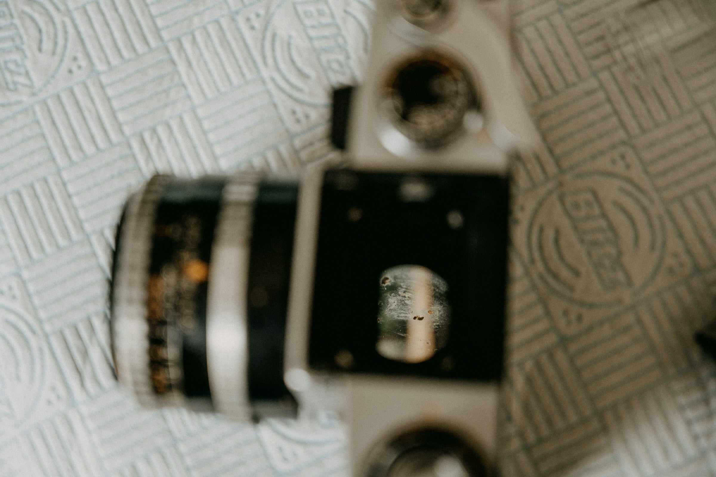 Vintage camera on a table