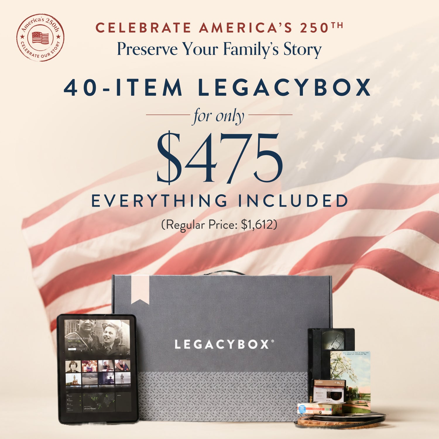 America 250 40-item Legacybox offer