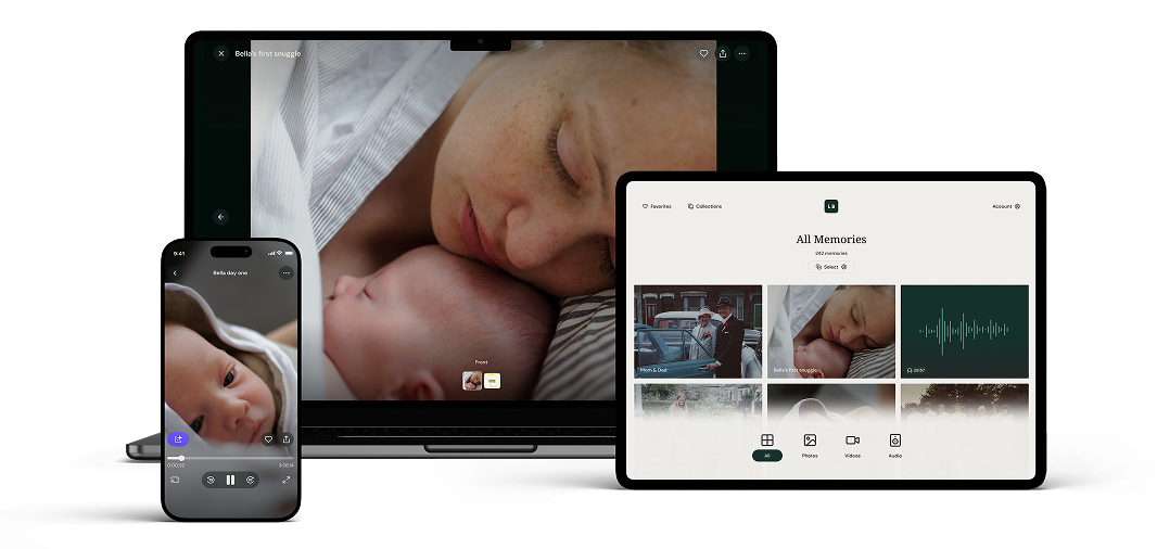 Legacybox memories available across devices