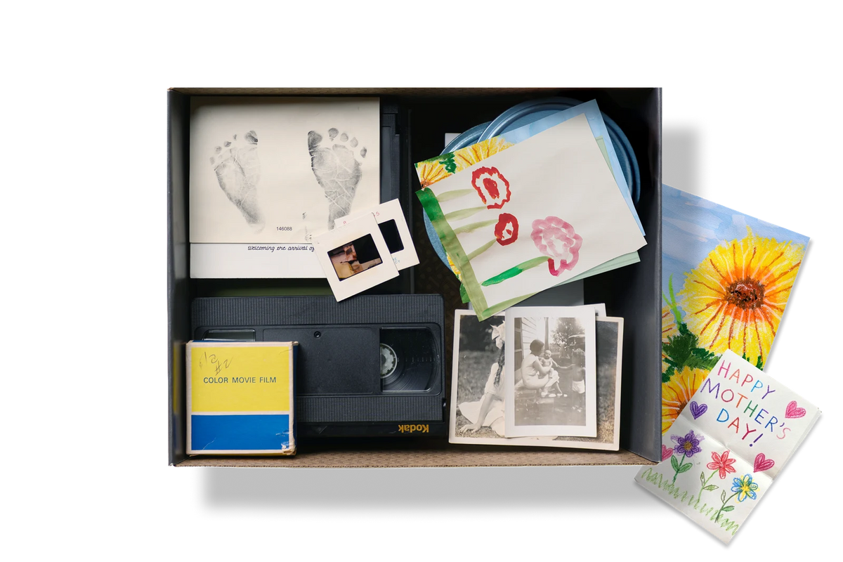 Legacybox ready for artwork, tapes, photos and other memories