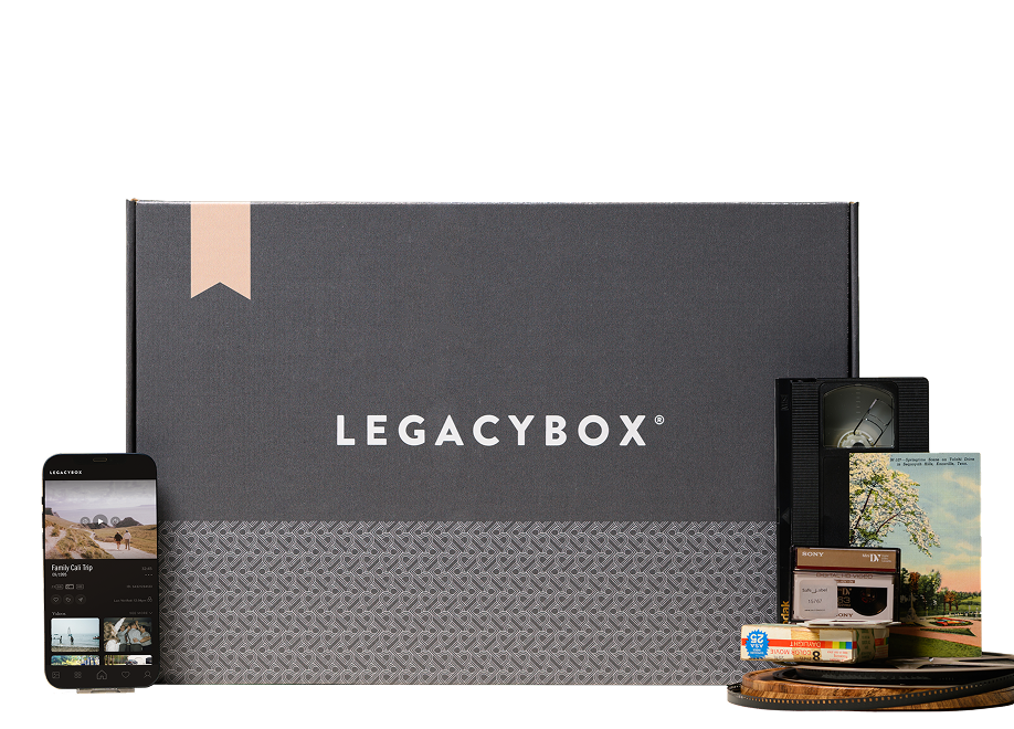 Legacybox Mother's Day product kit with preserved family memories