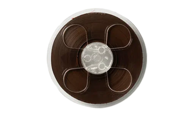 Film reel cropped product image showing the type of home movie reel that Legacybox digitizes and converts to digital video